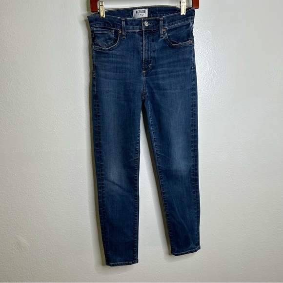 AGOLDE High Rise Dark Wash Skinny Jean 27 - Picture 3 of 15